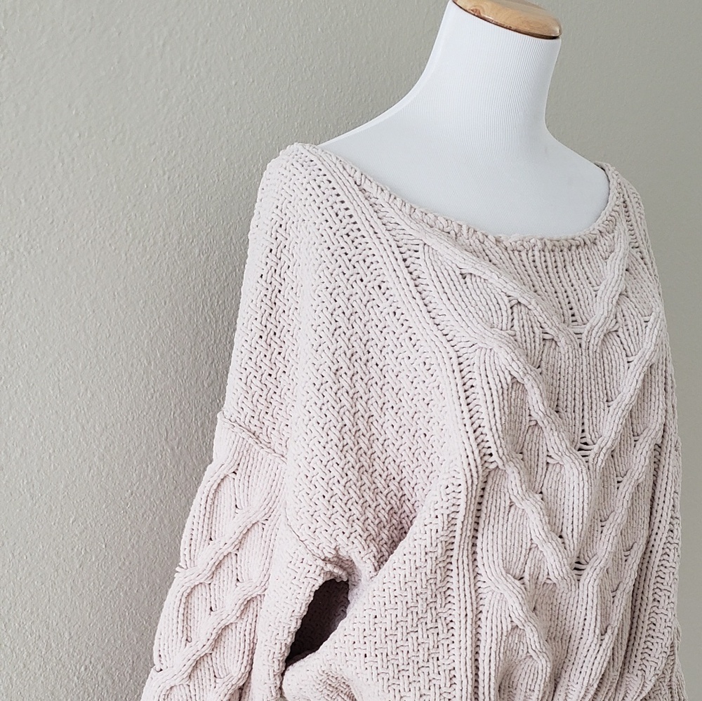 Free People cable knit sweater